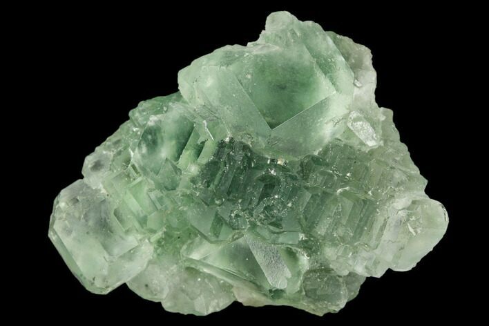 Green Fluorite Crystals on Quartz - China #122007